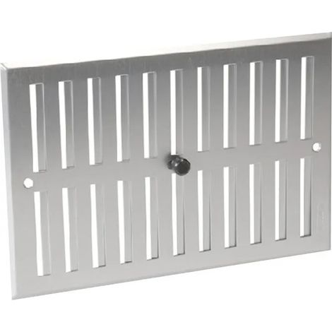 Nicoll – Grille de ventilation en aluminium anodisé gris 17x25 cm – Fermeture rectangulaire – Pour espaces confinés – Ventilation efficace (1/2)