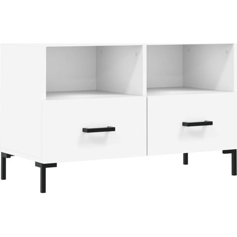 Maison Exclusive - TV-Schrank Weiß 80x36x50 cm Holzwerkstoff