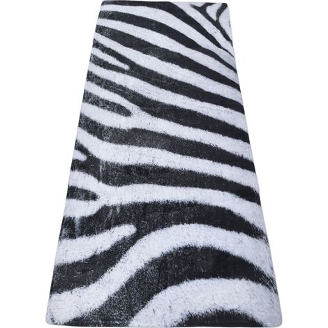 Tapis Absorbant Anti-Dérapant pour Salle de Bain et Cuisine, Décoratif en Noir et Blanc (1/5)