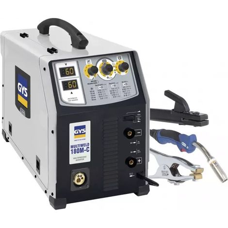 Poste à souder MIG/MAG MULTIWELD 180M-C – Soudage acier, inox, aluminium jusqu'à 3mm – Réglage 30-180A – Compact et portable (1/2)
