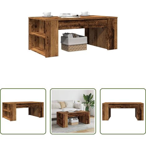 Holzwerkstoff Couchtisch - Couchtisch Altholz-Optik 102x55x42 cm Holzwerkstoff (1/5)