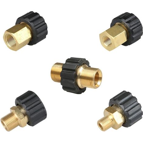 Adaptateur pour Nettoyeur Haute Pression M22 vers M22 / 1/4" Quick Connect pour Pistolet Pulvérisateur