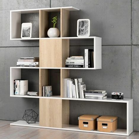 Zerlegtes Bücherregal Eiche Möbeldesign cm 145 x 29 x 145 h (1/3)