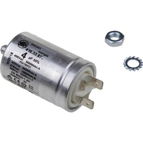 Whirlpool Condensador 4µF 54 mm altura 35 mm diámetro