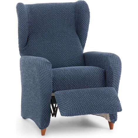 Housse de Fauteuil 1 Place de Relaxation Universelle et Polyvalente - Housse de Fauteuil de Couleur Bleue protectrice Facile à Installer pour Dossier, siège et accoudoirs (1/5)