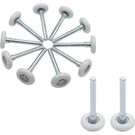 Lot de 12 roulettes de porte de garage en nylon de 4,6 cm (1,8 po) pour rails de 10,2 cm (4 po), silencieuses - Jnn (1/5)