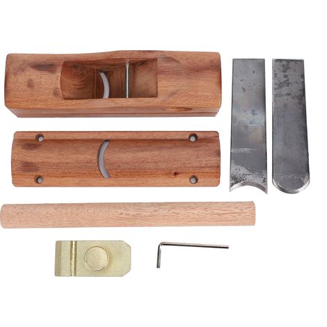 Raboteuse à bois, outil de rabotage manuel pour le travail du bois, bloc d'avion pour couper l'artisanat en bois de rose rouge (1/5)