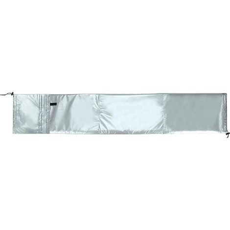 Housse de tuyau isotherme portable pour climatiseur - Résistant aux intempéries - En aluminium - Réduction de la perte de chaleur - Argenté - 150 x 27 cm - Pour unité de climatisation mobile (1/5)