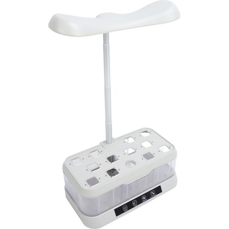 Système de culture hydroponique 12 pods jardin intérieur avec lampe LED croissance kit semis plantes cadeau idéal jardinage femme prise UE 100-240V transparent (1/5)