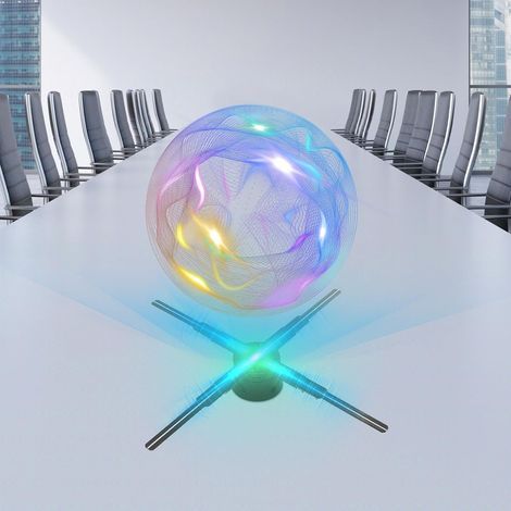 3D Hologram Fan, 52cm Holographic Advertising Display with Remote & App Control, Hologram Display Fan with 1600x552 Resolution & 160° Viewing Angle for Retail & Trade Shows (1/5)