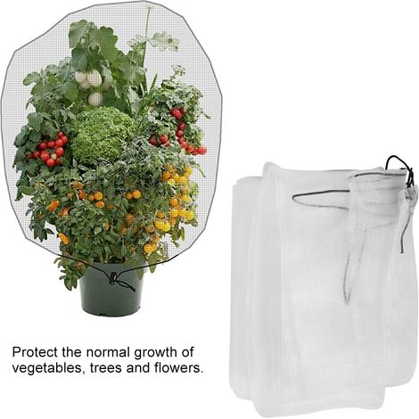Filet de Protection pour Plantes - 2Pcs - PP - 120x140cm - Couverture Serre Anti Insectes pour Arbres et Fleurs (1/5)