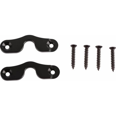 GARRYFIZH Kit de réparation de fixation de pare-soleil en alliage d'aluminium, anodisé noir, pour Jeep Wrangler JK JL JLU (1/5)