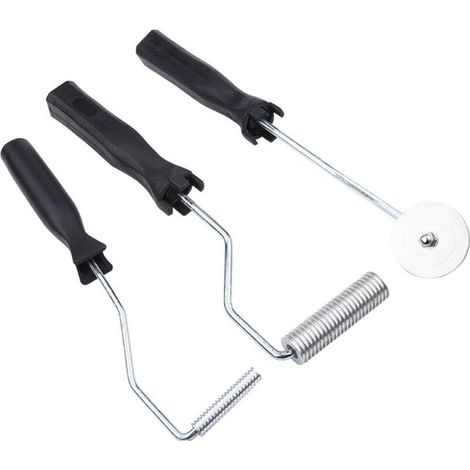 3pcs Rouleau Débulleur, Bulle Paddle Outil, Fibre de Verre d’Alliage d’Aluminium, kit pour Moule, Résine, Composite