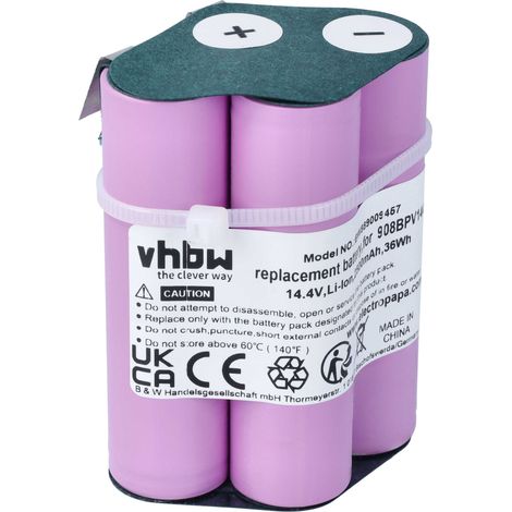 vhbw Batería reemplaza Bosch 908BPV144  para aspiradora (2500 mAh, 14,4 V, Li-Ion) (1/5)