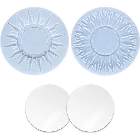 Moule en résine effet miroir soleil, moules en silicone décoratifs pour miroir mural pour moulage de résine - fg (1/5)