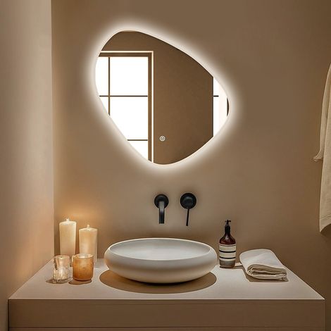LOMAZOO Miroir ovale avec éclairage 80 cm - Genève (1/5)