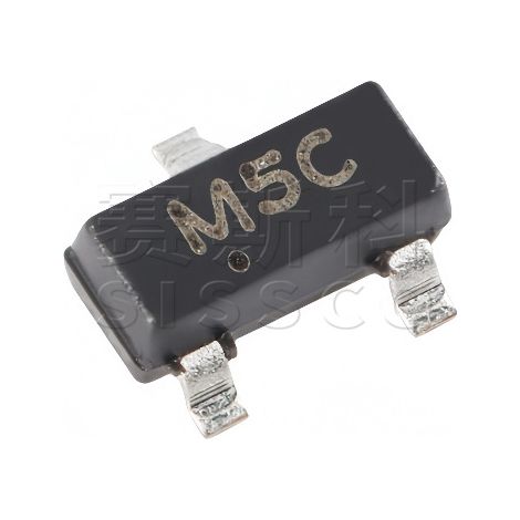 CJ Changdian/Changjing MMBD7000 screen-printed switching diode M5C SOT-23, new electronic component chip, 5 pieces shipped.