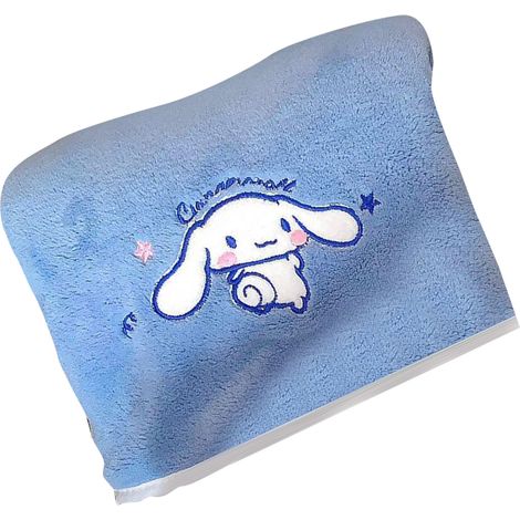 Serviette de bain en velours rose corail, motif dessin animé mignon, très absorbante, séchage rapide, ultra douce, pour enfants et adultes, bleue 140x70 (1/5)