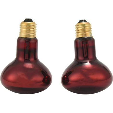 100W 2 Pack Infrared Heat Lamp Bulb Red Light Heat Bulbs (1/5)