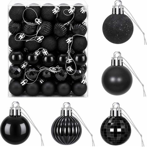 Juego de bolas navideñas 150 uds. Negro 3 cm Poliestireno vidaXL (1/5)