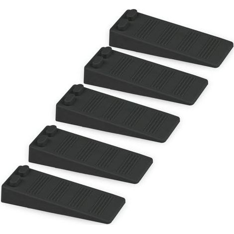 Cale porte caoutchouc souple antidérapant – Hauteur réglable 3 à 14,5 mm – Pour sols durs et moquette – Bloc de maintien efficace (1/4)