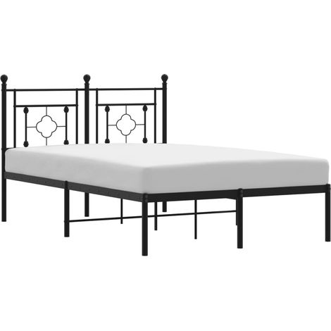 Maison Exclusive - Cadre de lit métal sans matelas avec tête de lit noir 120x190cm