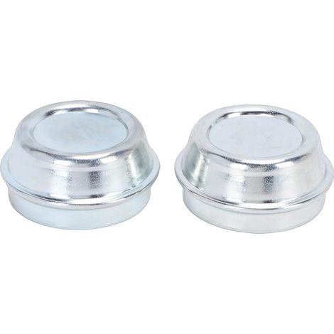 Lot de 2 Bouchons de Graisse pour Moyeu de Roue de Remorque en Acier Galvanisé Compatible Tambours de Frein 48mm Capuchons Antipoussière pour Essieu de Remorque
