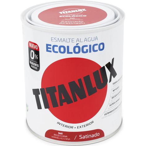 Titanlux Ecológico Esmalte al agua mulisuperficie Satinado Rojo China 750 ml