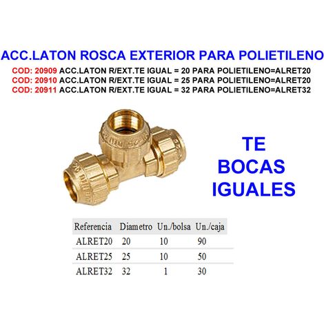 Accessoire en laiton pour connexion externe, égal à 32 pour polyéthylène