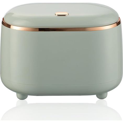 CCYKXA  Small tabletop bin with lid - 2L - Mini tabletop bin for bedroom, dining room, bathroom, office (green) (1/5)