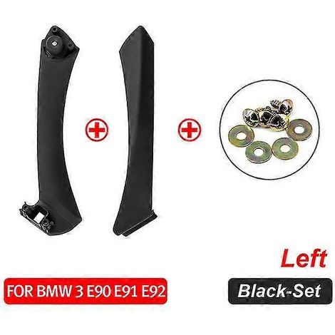 Poignée de porte intérieure pour BMW E90 E91 et BMW Série 3 (berline) - Cache de poignée de porte gauche noir (1/5)