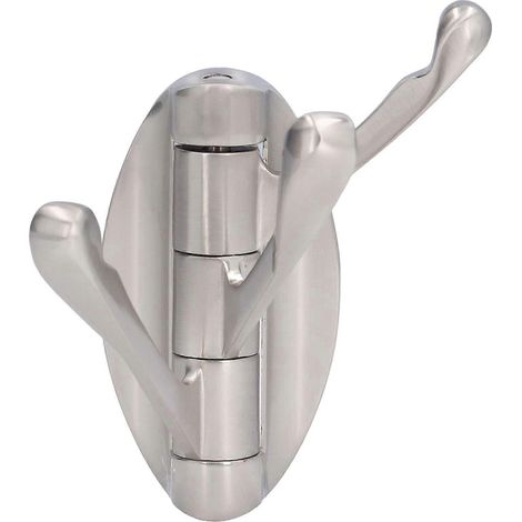 3 patères robustes en alliage de zinc avec base ronde pour chambre, salle de bain et dressing. (1/3)