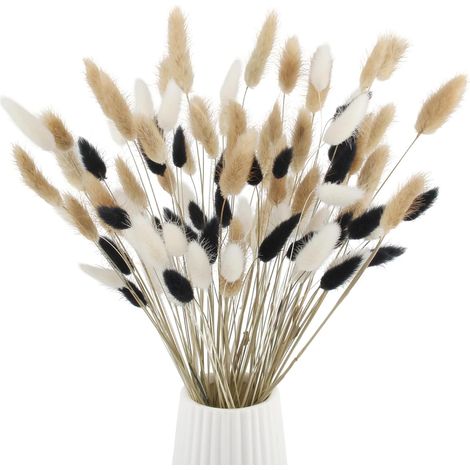 100 Pièces Bouquet de Fleurs Séchées Queue de Lapin 42 cm Herbe de Pampa (1/5)