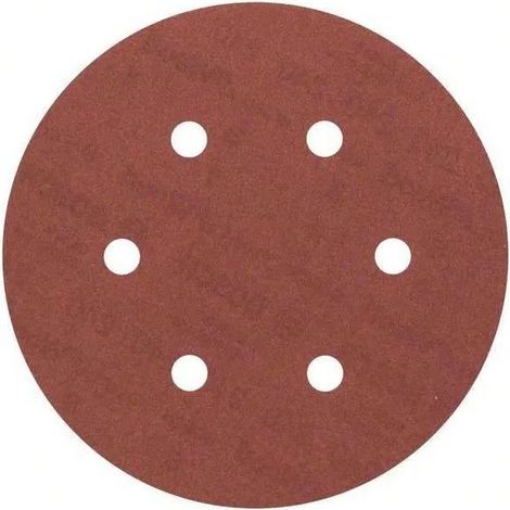 Disque velcro DSV diamètre 150 mm, grain de 120, 8 plus 1 trous, 5 pièces