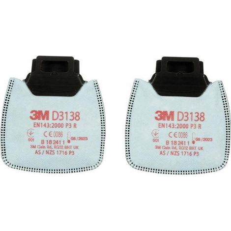 3M  2x Filtro  Redondo Partículas  D3138 EN143:2000/A1:2006  P3R -  7100197270 (1/2)