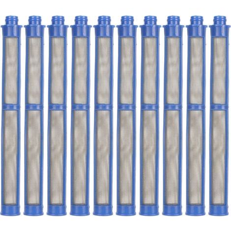Filtre pour pistolet de pulvérisation sans air, 10 pièces, remplacement de rechange, accessoires de peinture à haute efficacité, bleu 100 maille (1/5)