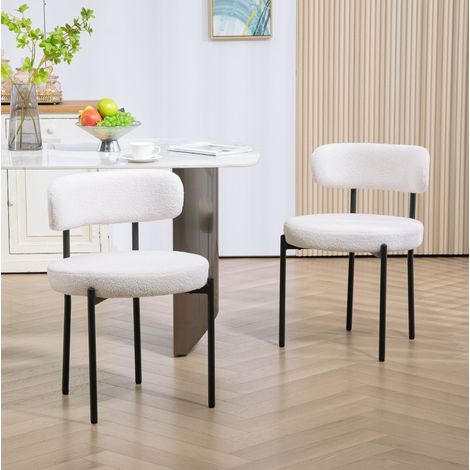 Sedia sala da pranzo 51x51 cm imbottita crema bianco OKMYHOME (1/5)