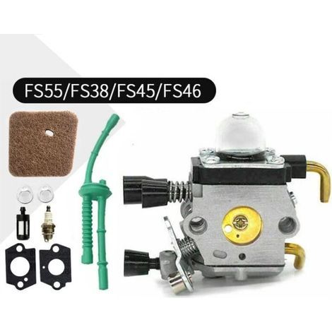 Vergaser für Stihl FS38 FS55 FS75 Motorsense, inklusive Dichtung, Filter & Zündkerze (1/4)