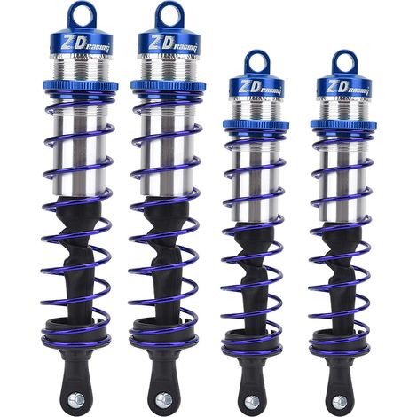 Amortisseurs avant et arrière métalliques réglables pour voiture RC 1/8 (bleu) - 2 pièces chaque (1/5)