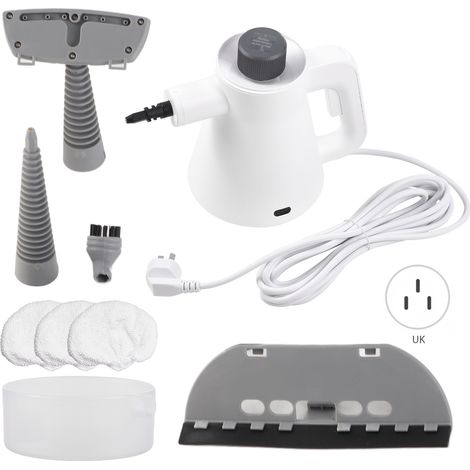 Leistungsstarker tragbarer Dampfreiniger mit 1000 W, 3,5 bar Druck, hoher Temperatur, mit Sicherheitsverriegelung und Zubehörset für Küche, Möbel, Fenster und Badezimmer. (1/5)
