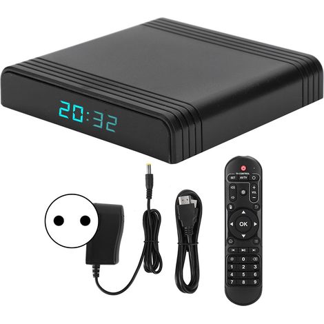 Boîtier TV Android 9.0 S905X3 WiFi Bluetooth, Lecteur Multimédia 2Go/16Go, Alimentation 100-240V (Version UE) (1/5)