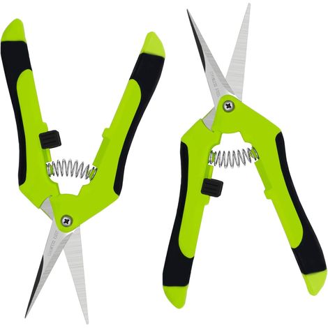 Sécateur, cisaille à élaguer pour la taille et l'élimination des fleurs fanées, ciseaux de jardin professionnels à main, lames droites en acier inoxydable, cisaille à jardin pour la mise en forme des (1/5)