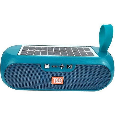 Enceinte Bluetooth solaire portable sans fil 10 W pour l'extérieur avec radio FM, lecteur de carte TF, entrée auxiliaire et port USB, Bluetooth 5.0 pour smartphones et tablettes. (1/5)