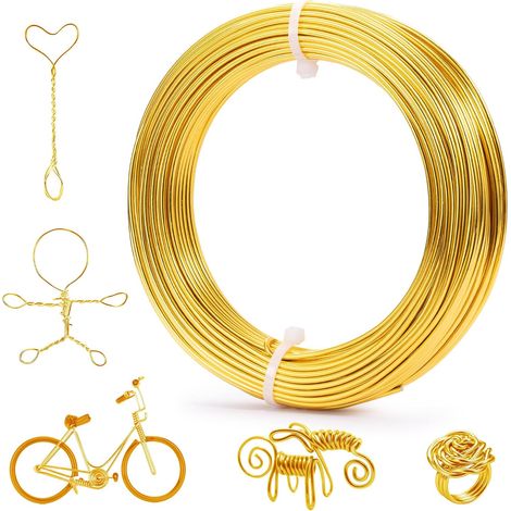 Fil D'Artisanat en Aluminium 2 mm x 30 m, Fil de Fer Souple Loisir Creatif Pour Bijoux, Modelage, Sculpture, Loisirs Créatifs Et DIY, Anodisation Anticorrosion (1/5)