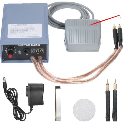 Soudeur par points, puissance de 5000W, courant réglable, Avec pédale de pied, UE (1/2)