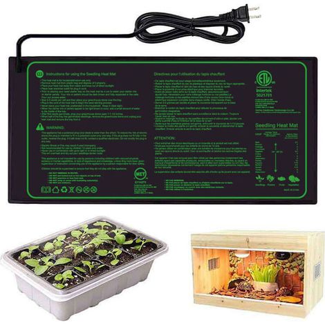 Tapis chauffant pour semis 50x25CM Tapis chauffant pour semis imperméable et durable adapté à la culture de l'eau intérieure en hiver. à la germination des semis (1/5)
