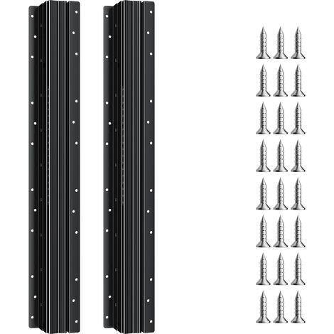 Mophorn Schubladenschienen mit Bodenhalterung, 60 cm, Vollauszug und Kugellager, 117 kg Tragfähigkeit, Unterschienen für Treppenschrankgleiter, ideal für Austausch, schwarz