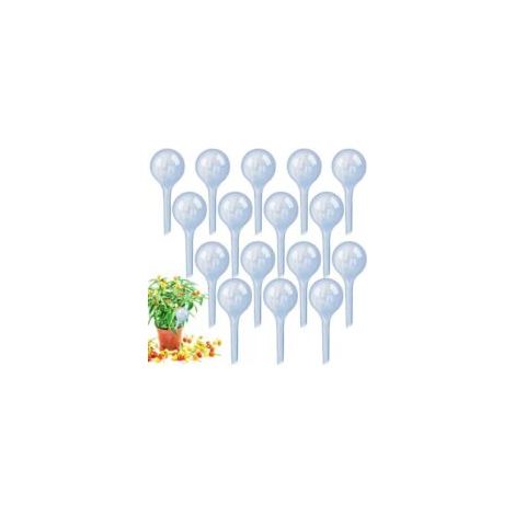 Set mit 16 selbstbewässernden Kunststoffkugeln für Zimmer- und Gartenpflanzen (klein, blau) - Crezuo