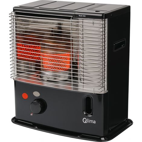 Qlima – Poêle à pétrole portable 2400W – Surface chauffable 16-34 m² – Réservoir amovible 4,2L – Autonomie jusqu'à 17h