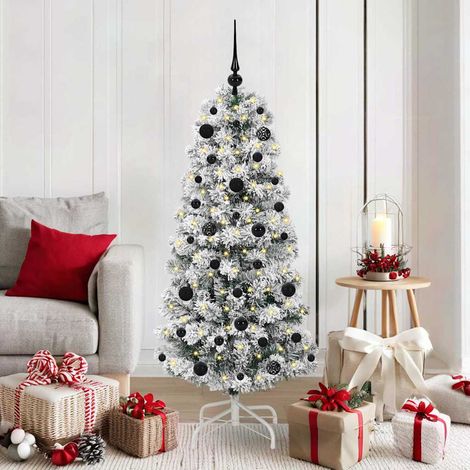 Künstlicher klappbarer Weihnachtsbaum Grün und Weiß 150 cm (1/5)